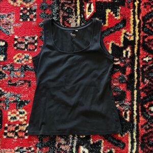 Boden Black Scoop-Neck Tank